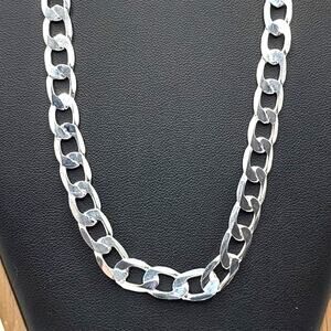 925 Silver Cuban Chain Necklace Jewelry Anniversary Birthday Gift New!!!